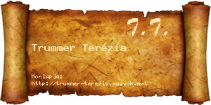 Trummer Terézia névjegykártya